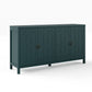 Heynemo Sideboard Buffet, 58'' Mid Century Modern Sideboard Buffet with 4 Doors and Adjustable Shelves, Sideboard Buffet for Entryway, Dining Room, Living Room, Bedroom, Turquoise
