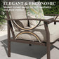 Royalcraft Outdoor Patio Furniture Set, 4 Piece Patio Conversation Set with Coffee Table, Metal Furniture Set for Porch Backyard Garden, Coffee