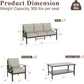 Royalcraft Outdoor Patio Furniture Set, 4 Piece Patio Conversation Set with Coffee Table, Metal Furniture Set for Porch Backyard Garden, Coffee