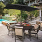 Mayincolor 6.5 x 10 Ft Rectangular Patio Umbrella Aluminum Pole, Outdoor Table Market Umbrella with Crank, 6 Steel Ribs, Polyester Canopy, Black
