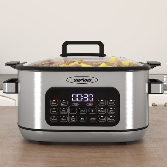 Heynemo 6.5QT 12-in-1 Programmable Multi Slow Cooker