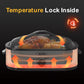 Sunvivi Roaster Oven with Self-Basting Lid, 14qt Electric Roaster with Removable Pan & Rack, Turkey Roaster Oven with Defrost & Warm Function, Stainless Steel, White