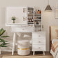 Royalcraft Makeup Vanity Table Set with Sliding Lighted Mirror