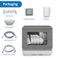 Sunvivi Portable Countertop Dishwasher 18", 152oz Built-in Water Tank, 6 Wash Programs, Energy Star, Delay Start for Apartments & RV
