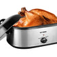 CozyHom 20 Quart Electric Roaster Oven Stainless Steel Roaster Oven, Self-Basting Lid Removable Insert Pot, Silver