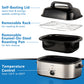Superjoe 22 Quart Roaster Oven Turkey Oven Chicken Roaster for Cooking Warming, Stainless Steel Silver