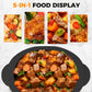 Superjoe 8QT Electric Roaster Oven, Self-Basting Lid, Defrost Warm Function, Removable Pan and Rack, Stainless Steel, White