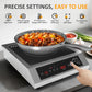 Sunvivi 1800W Portable Induction Cooktop, Commercial-Grade Electric Countertop Burner with Timer, Induction Hot Plate with LED Screen, 10 Power(100W-1800W), 14 Temp Setting(140¡ãF-536¡ãF),Black