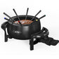 Heynemo 3 QT Fondue Set, Electric Fondue Pot Set for Melting Chocolate & Cheese, 1000W Non-Stick Fondue Maker with Adjustable Temperature Control and 8 Color-Coded Forks, Ideal for Dessert & Broth