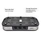 Superjoe r 3x1.5 Quart 3 Basins Removable Ceramic Pots Food Warmer Stainless Steel Triple Slow Cooker Buffet Serve