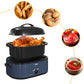 Sunvivi 18QT Roasting Oven with Self-Basting Lid Removable Pan, 150 to 450F Temperature Control Cool-Touch Handles,Blue