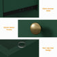 May in Color 3 Drawer Nightstand Set of 2, Large Bedside Table with Golden Round Knobs for Bedroom, Living Room, Hallway, Closet, Green