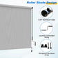 Heynemo 10'x 8' Outdoor Roller Shade, Cordless Patio Shade with Crank Handle, 95% UV Protection Outdoor Blind for Porch, Gazebo, Pergola, Gray