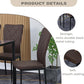 RoyalCraft Upholstered Dinning Chairs Set of 4, PU Cushion Mid-Century Accent Chairs,Kitchen Side Chair with Waterproof Surface and Iron Legs for Dining Room,Kitchen