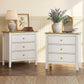 May in Color Large Nightstand with 3 Spacious Drawers, Modern Bedside Table with Solid Wood Knobs for Bedroom Living Room
