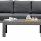 Heynemo 6 Pcs Patio Furniture Set Aluminum Conversation Set Outdoor Sofa with Coffee Table, White