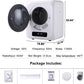 Portable Clothes Dryer 8.8 Lbs Compact Electric Dryer with Smart Moisture Sensor 850W Dryer with LCD Control Panel Tumble for RV Apartment Dorm Home, White