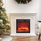 Mayincolor 18" Electric Fireplace Insert, Recessed Fireplace Heater with Remote Control, Small Heater with Low Noise, Adjustable Temperature, 8H Timer, Adjustable Flame Brightness, 110V/1500W, Black