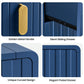Heynemo Fluted Chest of 9 Drawers, Blue Modern 9 Drawer Dresser with Gold Metal Handles, Wide Storage Dresser Cabinet for Bedroom Living Room