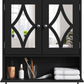 Superjoe Bathroom Medicine Cabinet with Mirror, Vanity Wall Mounted Storage Cabinet with Adjustable Shelves and Towel Bar, Hanging Wall Cabinet for Bathroom, Laundry, Living Room, Black