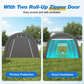 Heynemo 13' x 20' Outdoor Metal Carport with 4 Bags, Portable Garage with 2 Roll-up Doors, Storage Shelter Shed for Cars, Truck, or Garden Tools