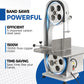 Sunvivi 1500W Electric Meat Saw, Bone Cutting Bandsaw with 5 Blades, Adjustable Thickness for Beef, Pork, Chicken, Fish