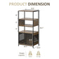 Dog Crate Furniture with Display Shelf, Decorative Dog Crate Industrial Bookshelf with Kennel, Furniture Style Dog Crate for Medium Dog, Cat Litter Box Furniture, Brown