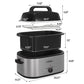 Sunvivi 24 Quart Electric Roaster Oven with Glass Lid, Self-Basting Lid, Removable Pan, Cool-Touch Handles, Silver