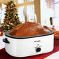 CozyHom 24 QT Electric Stainless Steel Turkey Roaster Oven, Self-Basting Lid Removable Insert Pot Perfect for Gathering and Dining, White