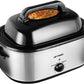 CozyHom 24 Quart Electric Roaster Oven Stainless Steel Roaster Oven with Self-Basting Lid Removable Insert Pot, Silver