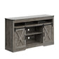 Heynemo Farmhouse TV Stand for TVs up to 70", Modern Entertainment Center with Sliding Barn Doors, Media Console Storage Cabinet for Living Room Bedroom, Light Grey