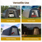 RoyalCraft Domed Carport, Portable Garage with 2 Roll up Doors, Heavy Duty Car Canopy Party Tent, All-Season Storage Shelter Shed Carport for Motorcycle, Boat, Truck, or Garden Tools, 12' x 25'