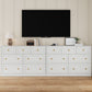 May in Color Dresser for Bedroom with 7 Drawers, Wood Drawer Organizer for Bedroom, Living Room, Hallway, White