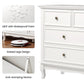 May in Color 7 Drawer Dresser with Solid Wood Legs for Bedroom, Living Room, Hallway