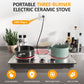 Sunvivi 1800W Three-burner portable electric ceramic stove - knob control, indicator light, compatible with all cookware, suitable for a variety of cooking scenarios, silver
