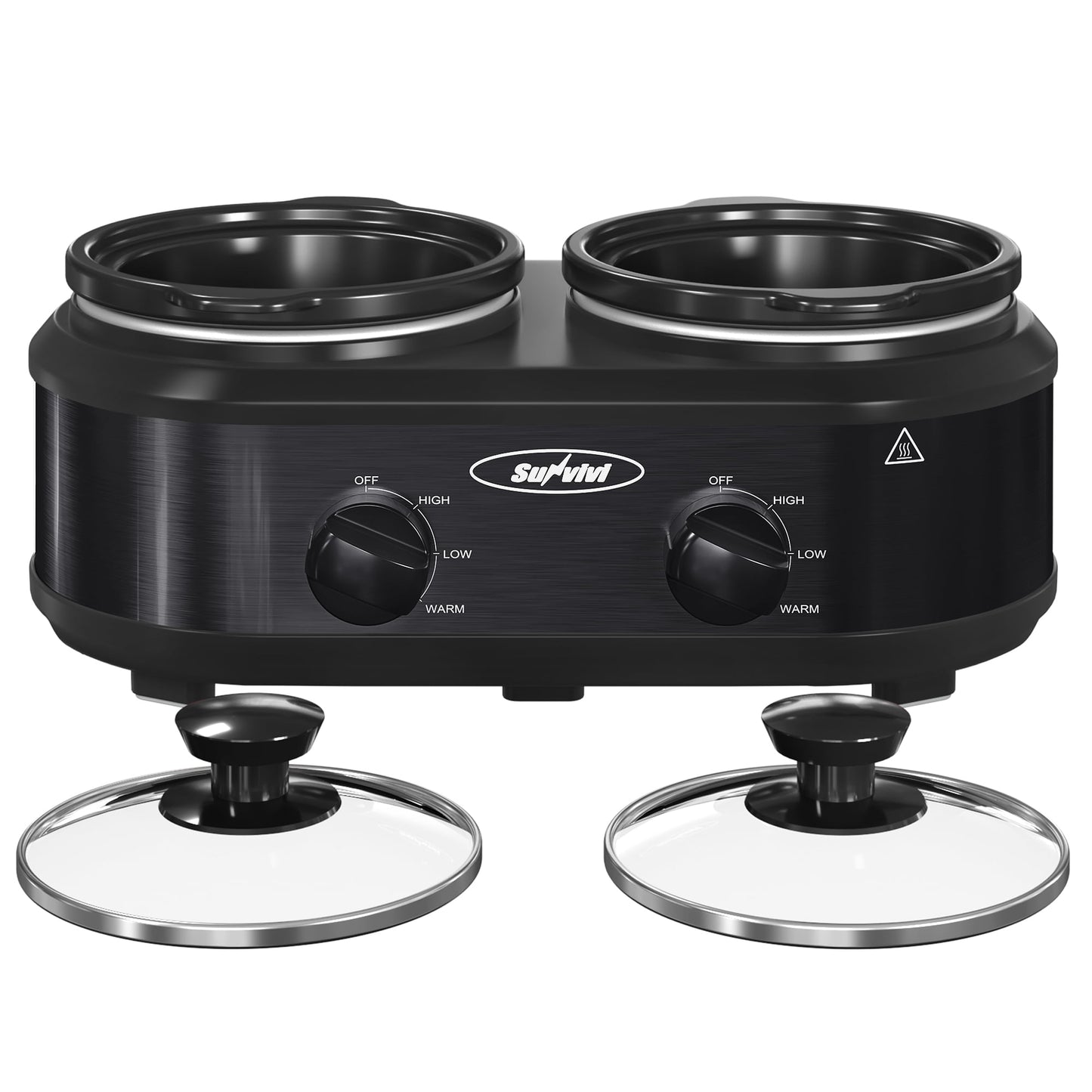 SUNVIVI slow pot roast chicken oven combination, large capacity suitable for family gatherings ,Stainless Steel,Black