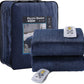 SUNVIVI Electric Blanket King Size with Dual Controllers,10 Heating Levels& 12 hours Auto-off,Overheat Protection,Blue