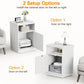 Heynemo white Nightstand with Storage Shelf & Door, Faux Drawer Design End Table, Compact Side Table for Bedrooms, Dorm Rooms & Small Spaces, Set of 2