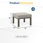 Heynemo Patio Furniture Footstools Metal Ottomans Set of 2, Metal Outdoor Ottomans with Upgraded Cushions, All-weather Outdoor Footrest Seat for Balcony, Garden, Deck, Backyard, Beige