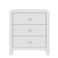 May in Color Modern Chest of Drawers Set of 2, with Rounded Table Corners, White