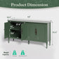 May in Color Console Cabinet, 58'' Wood Sideboard Buffet Cabinet with Storage & 4 Doors, Mid Century Modern Pantry Cabinet for Entryway, Living Room, Bedroom, Dining Room, Green