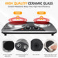 Heynemo Sunvivi 1800W Dual Burner Electric Ceramic Stove with Knob Control - Silver