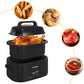 Heynemo 22 Quart Electric Roaster Oven with Visible & Self-Basting Lid, Large Turkey Roaster with Defrost Warm Function, Adjustable Temperature, Removable Pan Rack, Stainless Steel