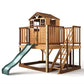 May in Color 9-in-1 Outdoor Wooden Playhouse with Slide & Sandbox - Backyard Playset for Kids Ages 3-10 - Natural Fir Play Center with Play Kitchen, Growth Chart & Safety Rails