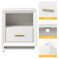 May in Color Charging Nightstand Set: Modern Bedside Tables with Large Drawer, 2 USB-C Outlets, Storage Cabinet for Bedroom, Dorm, Set of 2, White
