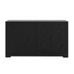 May in Color 56" Modern Buffet Cabinet, Wood Sideboard with 4 Doors and Adjustable Shelves, for Entryway, Living Room, Matte Black