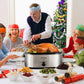 Superjoe 24QT Silver Electric Roaster Oven, Stainless Steel, Self-Basting Lid Removable Insert Pot for Gathering and Dining