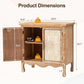 RoyalCraft 2-Door Storage Cabinet, Accent Buffet Server Cabinet, Kitchen Sideboard Cabinet, Wood Cabinet Organizer for Hallway, Dining Room, Living Room, Entryway