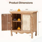 May in Color 2-Door Storage Cabinet, Accent Buffet Sideboard Cabinet, for Hallway, Dining Room, Living Room, Entryway, Natural