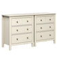 May in Color Beige 3 Drawer Dresser Set of 2, 27" Tall Nightstand Organizer, Wood Chest of Drawers with Storage, for Bedroom, Living Room, Entryway
